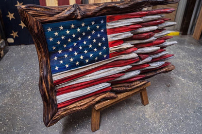 "The Battle Worn" Vintage Wood Flag